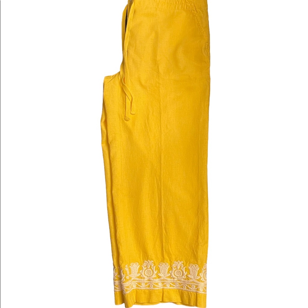 Talbot’s Chelsea Straight Leg Linen Crop Pants